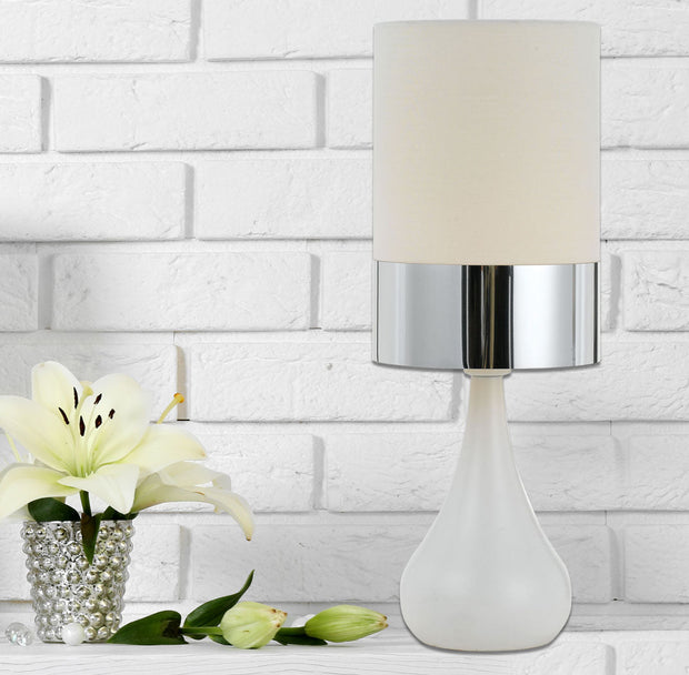 Akira Table Lamp White and Chrome