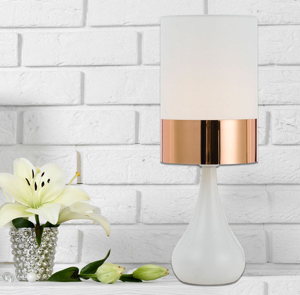 Akira Table Lamp White and Copper