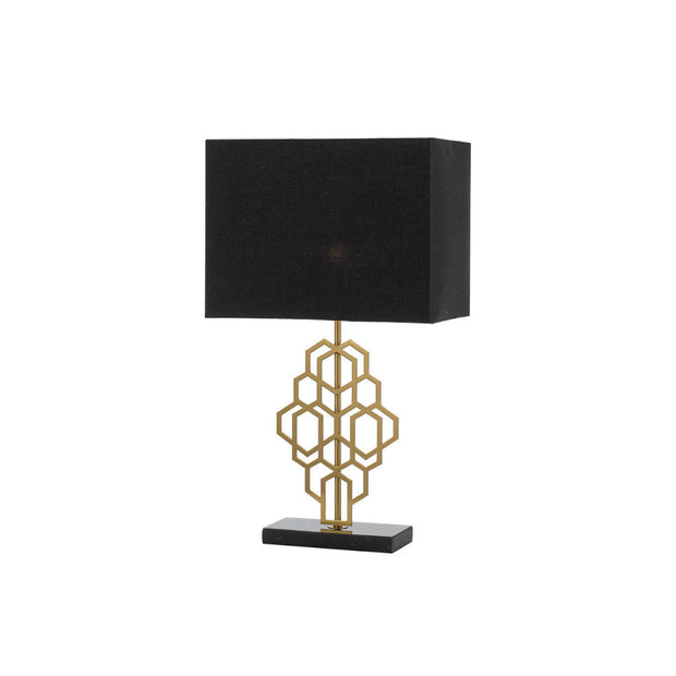 AKRON Antique Gold with Black Shade Small E27 Table Lamp
