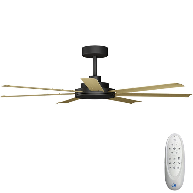 Alula 60in Complete fan with Black Motor Bamboo Blades