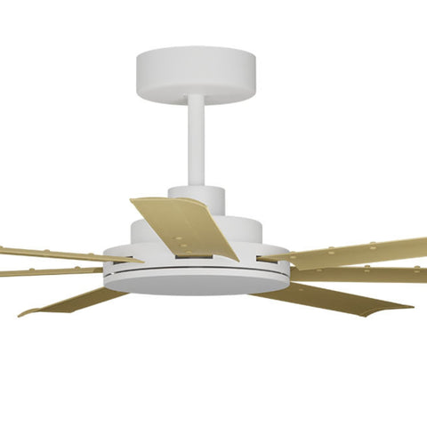 Alula 60in Complete fan with White Motor Bamboo Blades