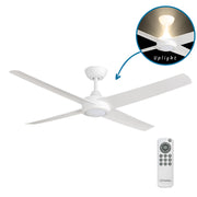 Ambience DC 52 Ceiling Fan White with 8W LED Uplight Fan and 17W 3CCT Bottom LED