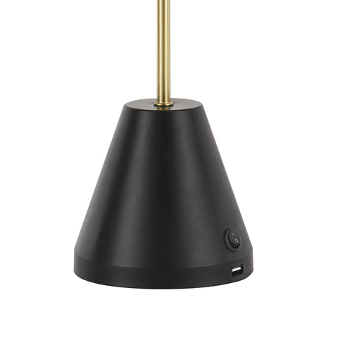 Ambia Table Lamp Black With USB