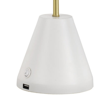 Ambia Table Lamp White with USB