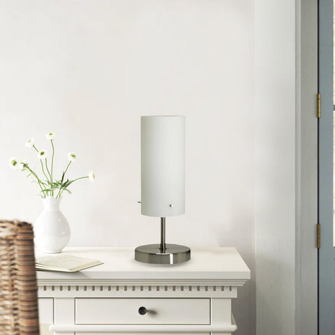 Angus Table Lamp Touch Nickel/Opal Matt