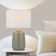 Anni Grey/ White Table Lamp