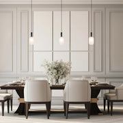 Aosta 13cm Single Pendant Black with Frosted Glass