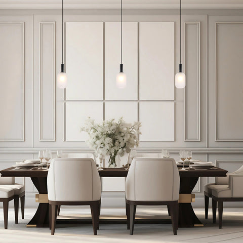 Aosta 13cm Single Pendant Black with Frosted Glass