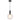 Aosta 20cm Single Pendant Black with Frosted Glass
