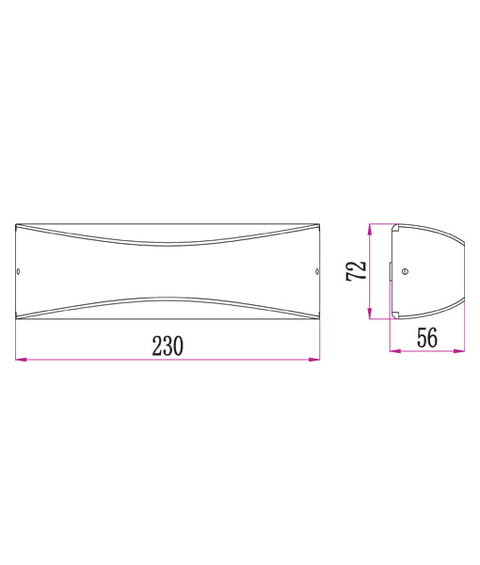 Apis 7W 3000K LED IP65 Wall Light White