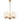 Argos 5 Light E27 Pendant Antique Gold with Ivory Shades