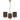 Argos 3 Light E27 Pendant Antique Gold with Black Shades