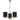 Argos 3 Light E27 Pendant Antique Gold with Black Shades