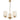 Argos 3 Light E27 Pendant Antique Gold with Ivory Shades