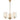 Argos 3 Light E27 Pendant Antique Gold with Ivory Shades