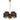 Argos 5 Light E27 Pendant Antique Gold with Black Shades