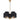 Argos 5 Light E27 Pendant Antique Gold with Black Shades