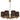 Argos 8 Light E27 Pendant Antique Gold with Black Shades