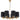 Argos 8 Light E27 Pendant Antique Gold with Black Shades