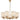 Argos 8 Light E27 Pendant Antique Gold with Ivory Shades