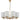 Argos 8 Light E27 Pendant Antique Gold with Ivory Shades