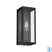 Arzano 25 IP44 Exterior Wall Light Small Black