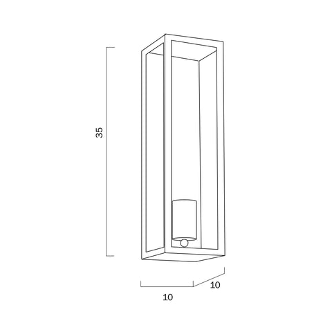 Arzano 35 IP44 Exterior Wall Light Large Brass