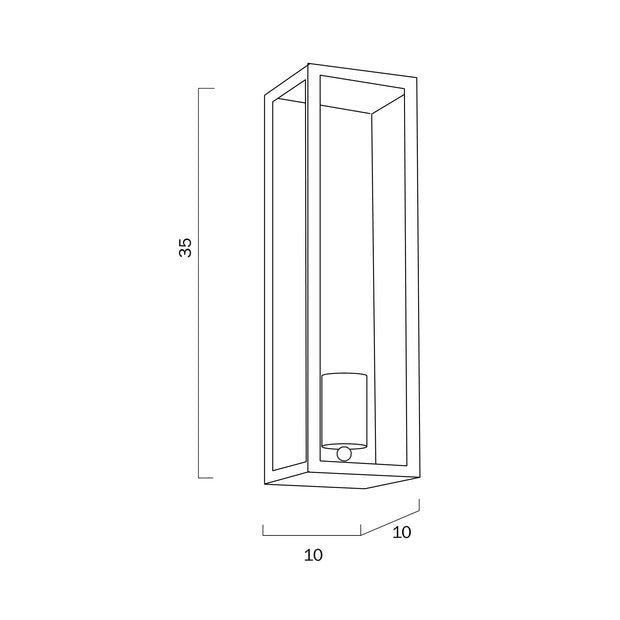 Arzano 35 IP44 Exterior Wall Light Large Black