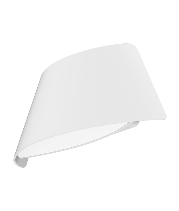 Aten 9W Warm White LED IP65 Curved Up/Down Wall Light Matte White