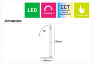 Templestowe 12w CCT LED Touch Dimmable Task Lamp