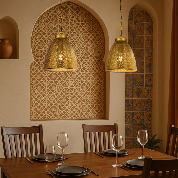 Aydin 28 E27 Pendant Brown Antique Brass