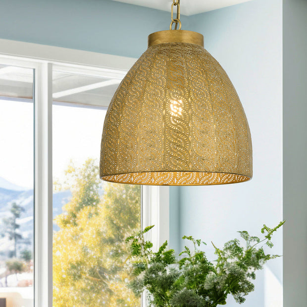 Aydin 35 E27 Pendant Brown Antique Brass