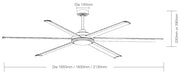 Albatross II 72 DC Smart Ceiling Fan Black and Walnut