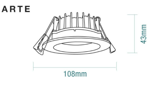Arte 10w Tricolour LED Downlight White