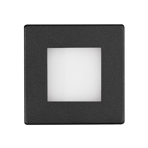 Aspen 3W LED CCT IP54 Reccessed Step Light Matt Black