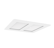 Aspire II 1000W Halogen 3 in 1 Bathroom Heater & High Extraction Exhaust Fan with LED Tricolour Panel Light White