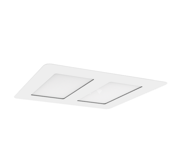 Aspire II 1000W Halogen 3 in 1 Bathroom Heater & High Extraction Exhaust Fan with LED Tricolour Panel Light White