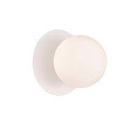 Balle G9 Wall Light Opal with Round White Base