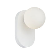 Balle G9 Wall Light Opal with Oblong White Base