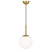 BALLY 8 200mm Antique Gold with Opal Ball E27 Pendant