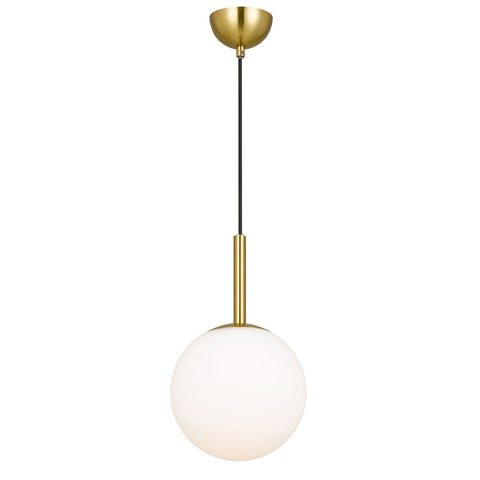 BALLY 8 200mm Antique Gold with Opal Ball E27 Pendant