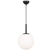 BALLY 10 250mm Black with Opal Ball E27 Pendant