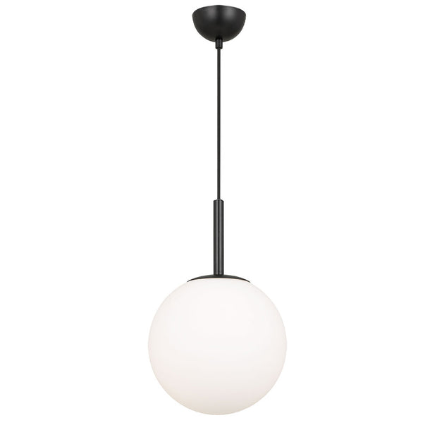 BALLY 10 250mm Black with Opal Ball E27 Pendant