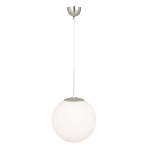 BALLY 10 250mm Nickel with Opal Ball E27 Pendant