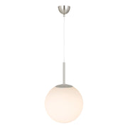 BALLY 10 250mm Nickel with Opal Ball E27 Pendant