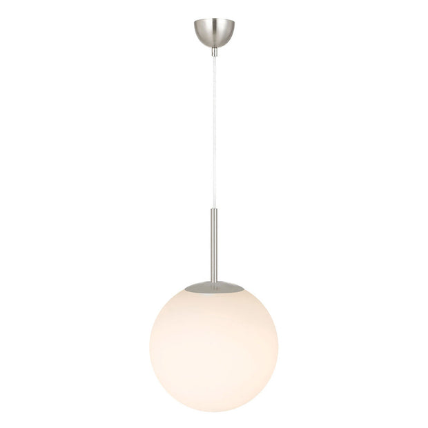 BALLY 10 250mm Nickel with Opal Ball E27 Pendant