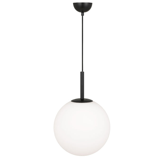BALLY 12 300mm Black with Opal Ball E27 Pendant