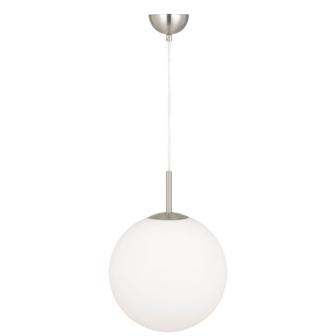 BALLY 12 300mm Nickel with Opal Ball E27 Pendant