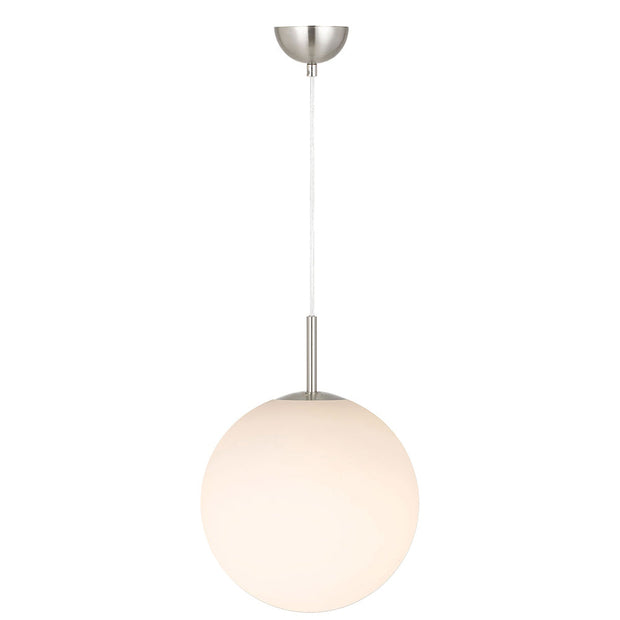 BALLY 12 300mm Nickel with Opal Ball E27 Pendant