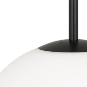 BALLY 10 250mm Black with Opal Ball E27 Pendant